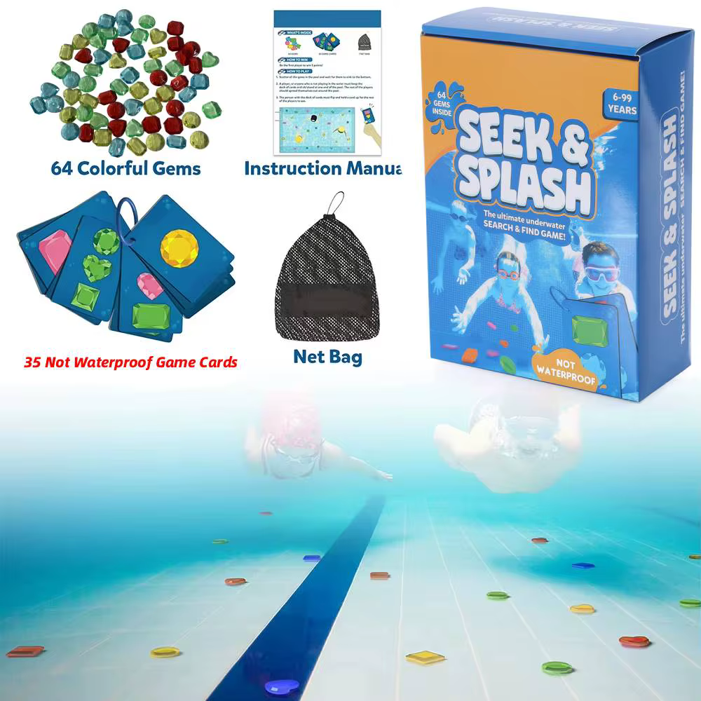 Jouets de piscine Skillmatics comprenant 64 pierres précieuses colorées