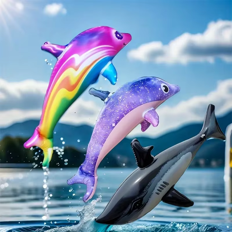 Dauphins et requins gonflables