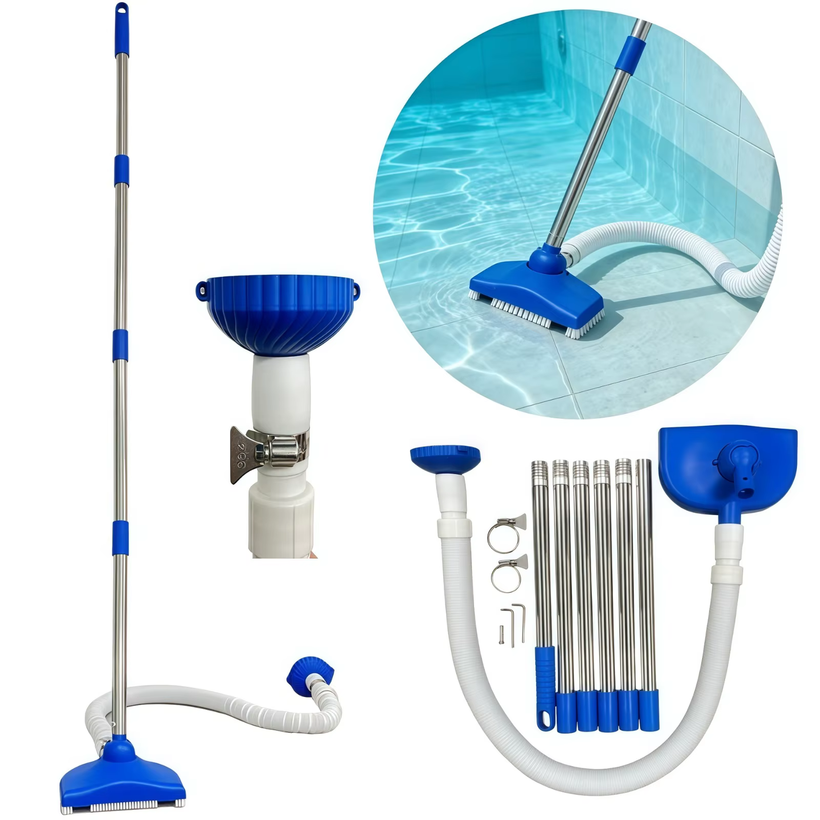 Nettoyeur de piscine automatique sans fil à propulsion hydraulique