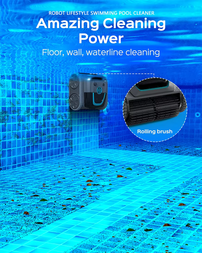 Robot nettoyeur de piscine sans fil