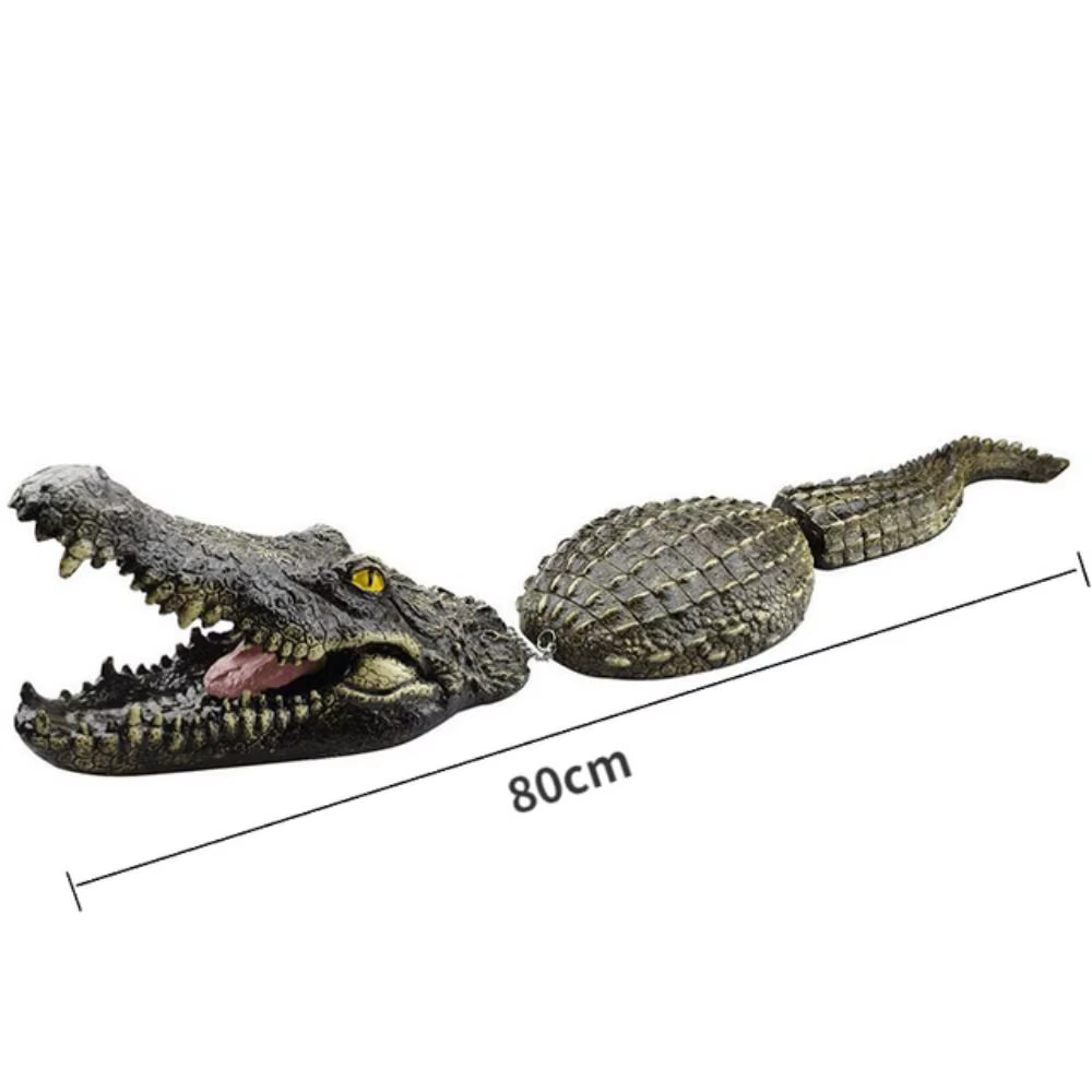 Étang créatif résine cour jardin piscine extérieure Simulation décoration flottant animaux Figurines tête de Crocodile