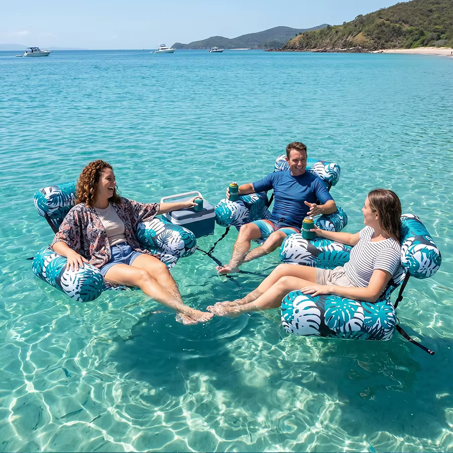 Chaise longue gonflable pliable pour piscine