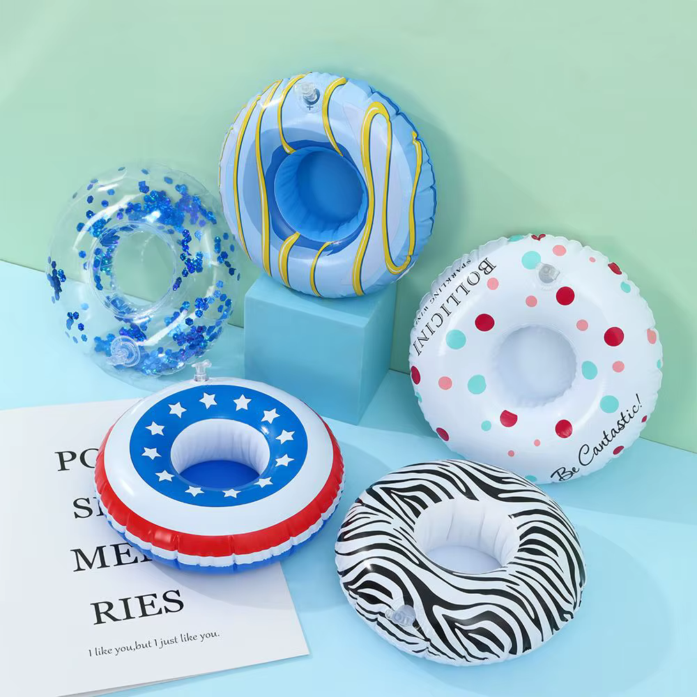 1 pièces piscine fête décoration Bar sous-verres boisson flotteurs gonflable tasse