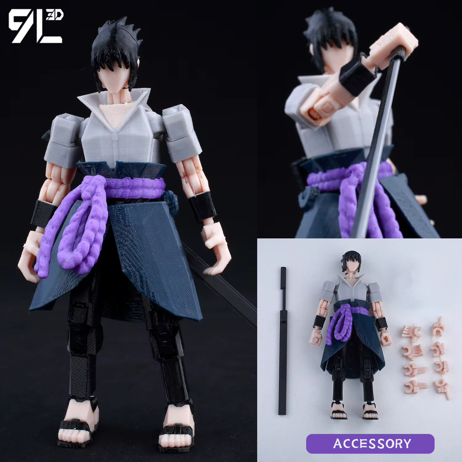 Ensemble de figurines d'action monstres d'anime 9L3D, figurine articulée T13 multi-points, impression 3D, Lucky 13 Ninja Narut Mahorage JJK, jouet