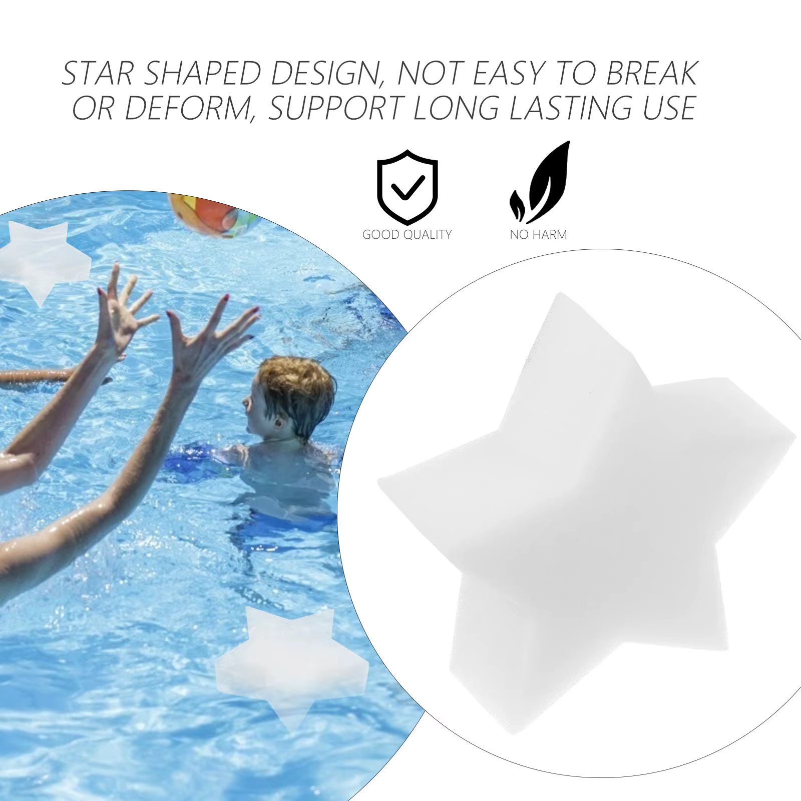 Lot de 8 éponges absorbantes pour piscine
