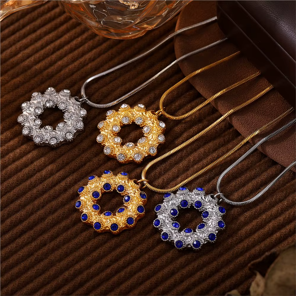 Ensemble de boucles d'oreilles pendantes en acier inoxydable avec biscuits pour femme, plaqué or 18 carats, breloque pour femme, colliers de la présidence