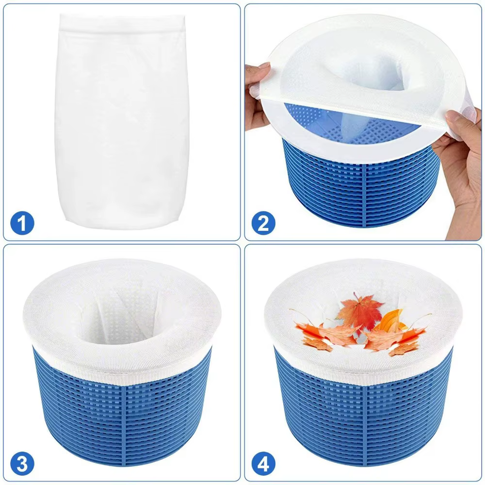 Chaussettes de skimmer en maille de nylon pour piscine