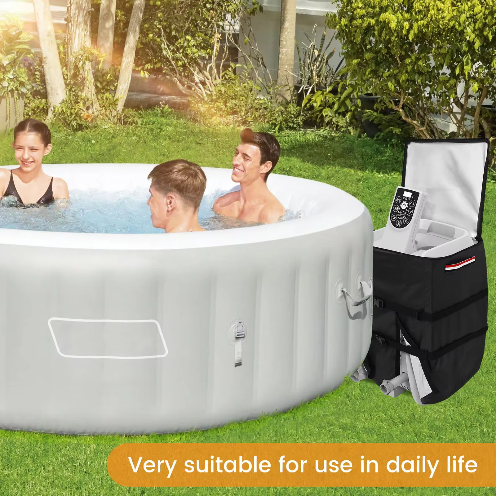Housse universelle gonflable pour pompe de chauffage de spa