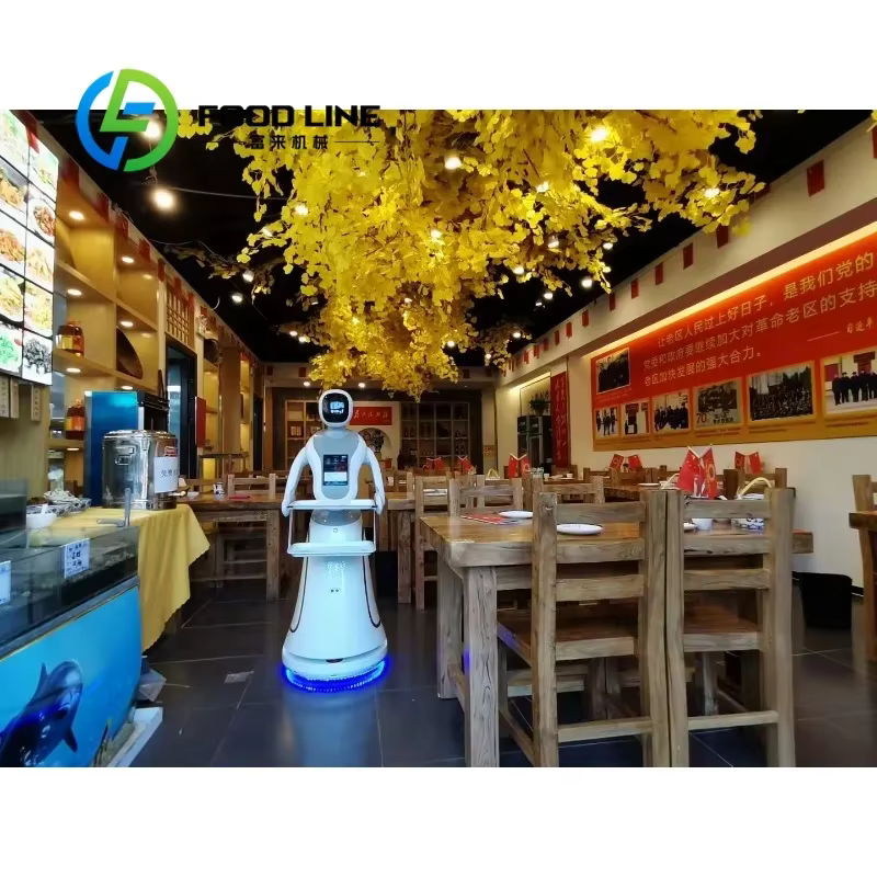 Robot de service intelligent avec capteur 360°, autonomie de 12h, 3 plateaux, charge de 10 kg, pour café et restauration commerciale, personnalisable
