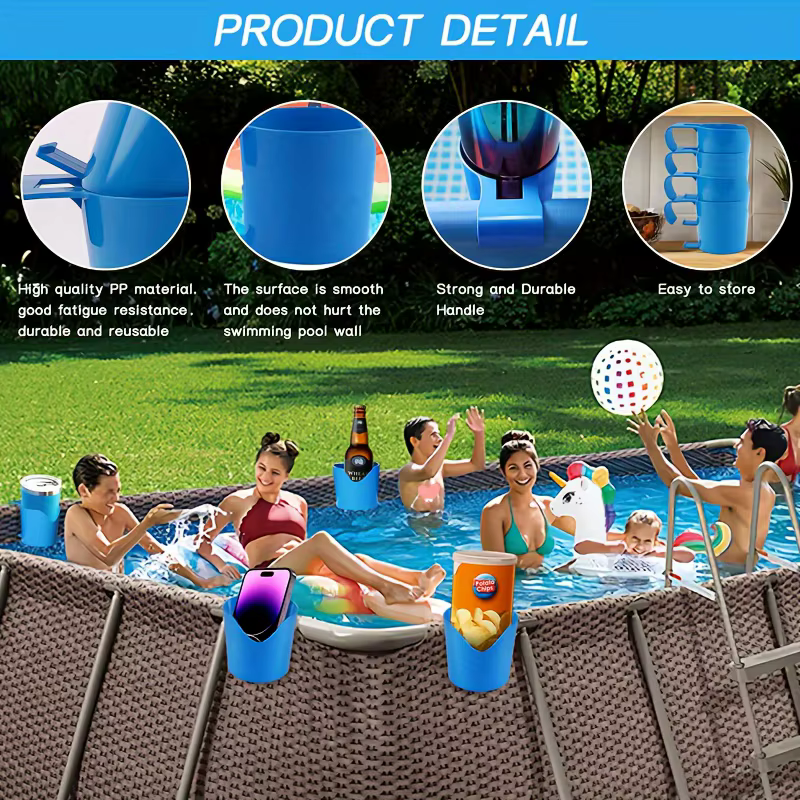 Porte-gobelets au bord de la piscine pour piscines hors sol