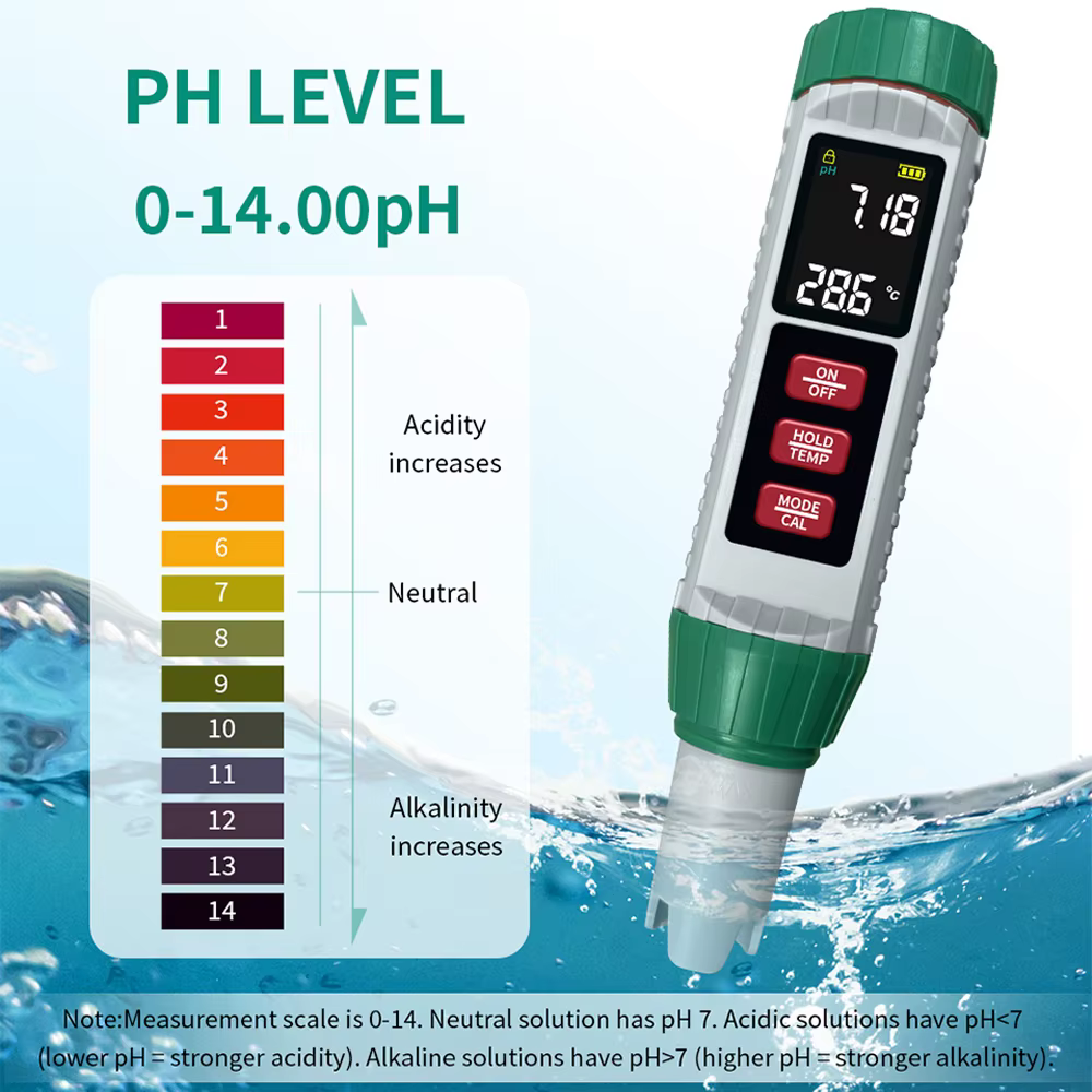 Testeur numérique de PH 5 en 1
