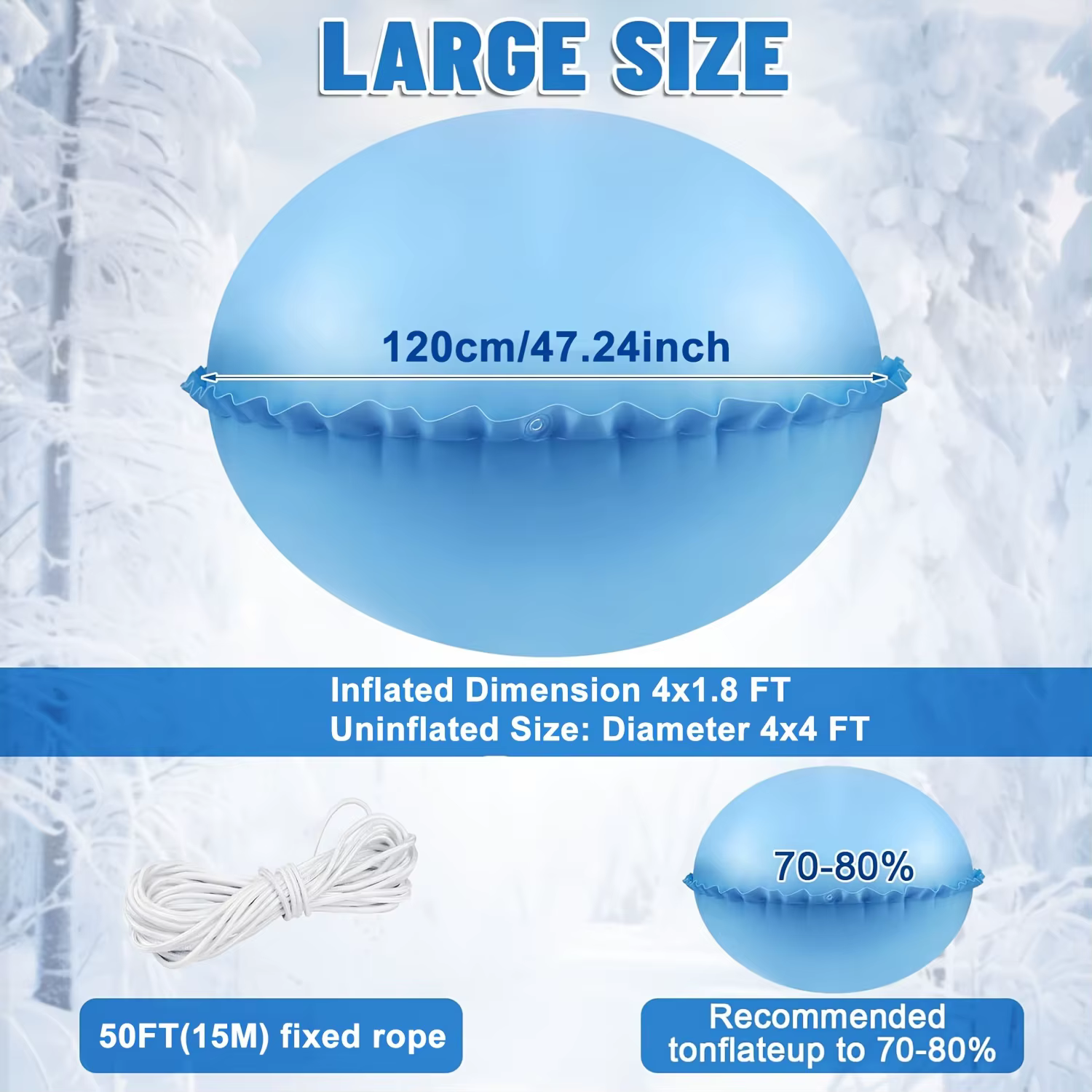 Coussin de piscine épais d'hiver