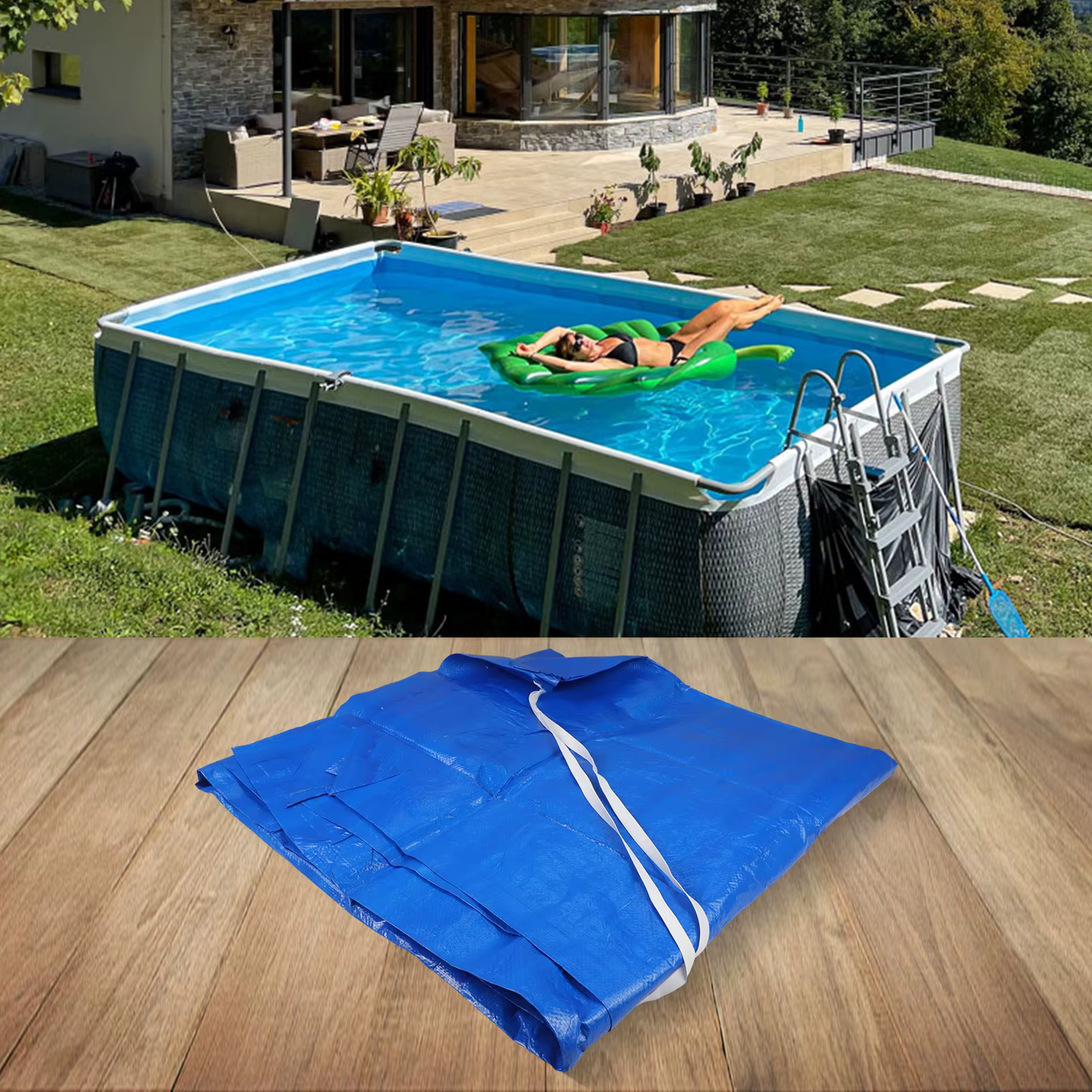 Couverture de piscine gonflable