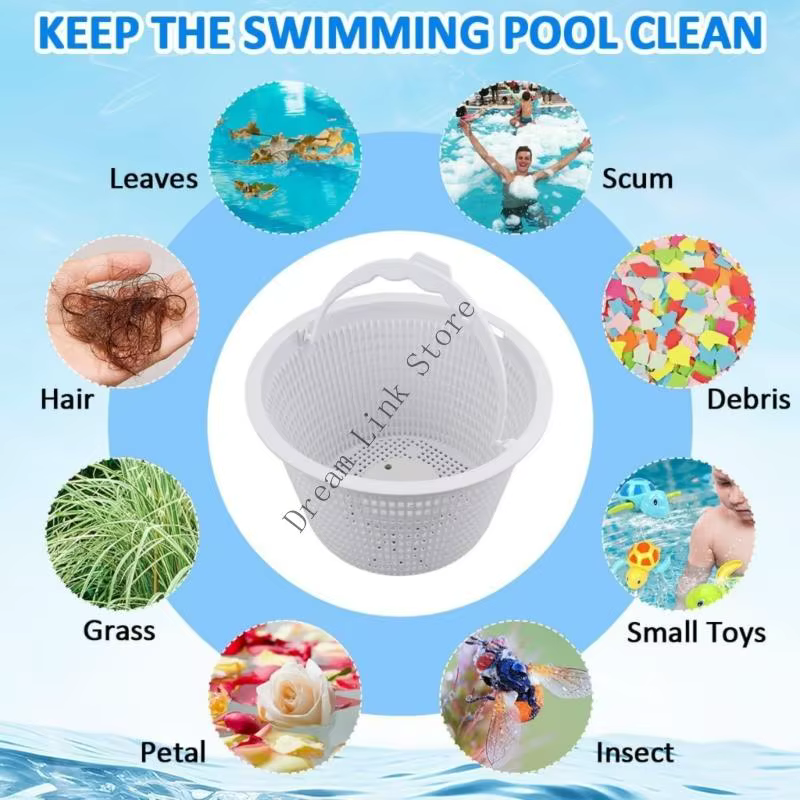 Q1FD Panier piscine surdimensionné Remplacement collection débris améliorée adaptée à plusieurs modèles d'écumage