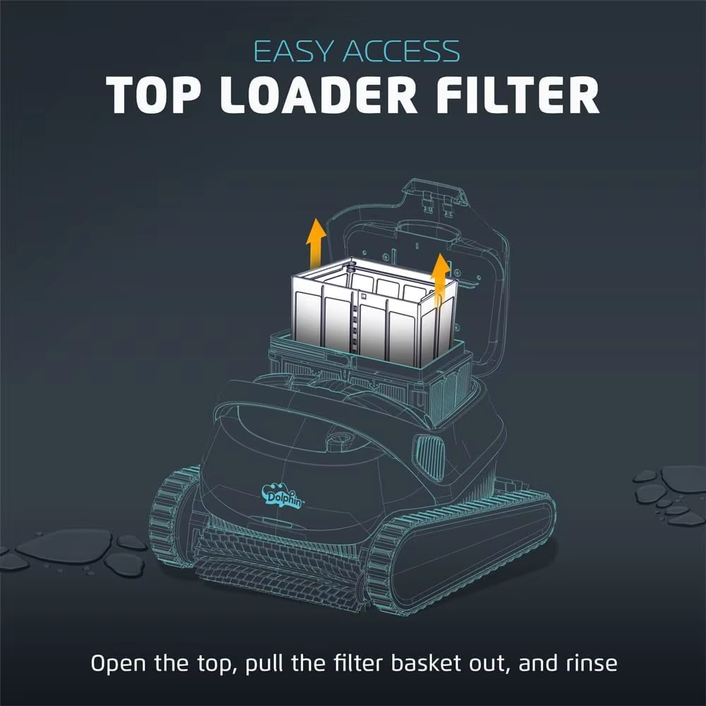 Le filtre 9983106-R1 est compatible avec le robot nettoyeur de piscine Dolphin S200 S300 S300i avec panier intérieur de rechange intégré