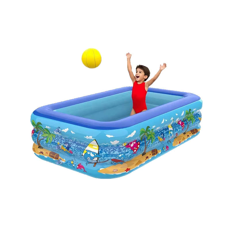 Piscine rectangulaire gonflable de 120 cm pour l'extérieur