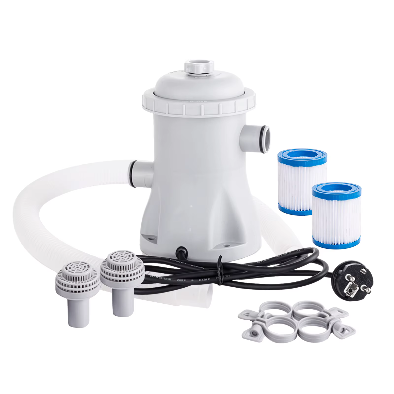 Pompe à eau électrique avec 2 cartouches filtrantes pour piscine hors sol