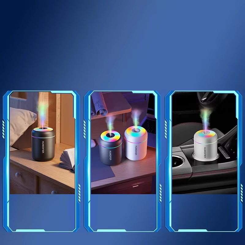 Mini humidificateur d'air électrique USB 180ML, diffuseur d'arôme, purificateur d'huile essentielle, brumisateur d'aromathérapie, lumières pour voiture, maison, chambre à coucher