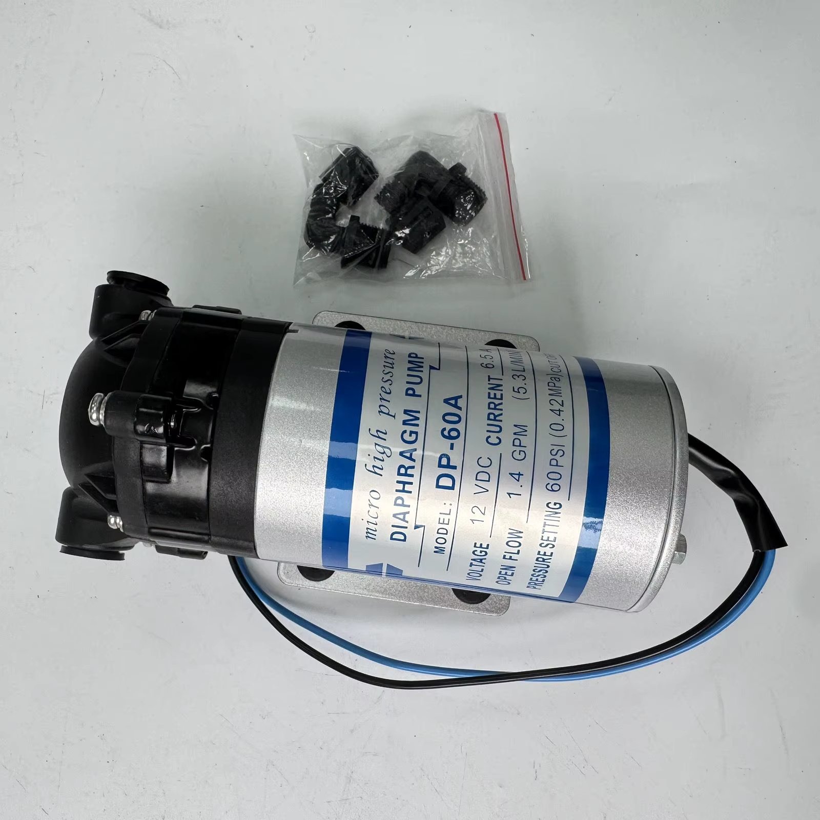 Micro pompe à membrane haute pression DP60A 12V 24V 5L/min 60PSI 5m