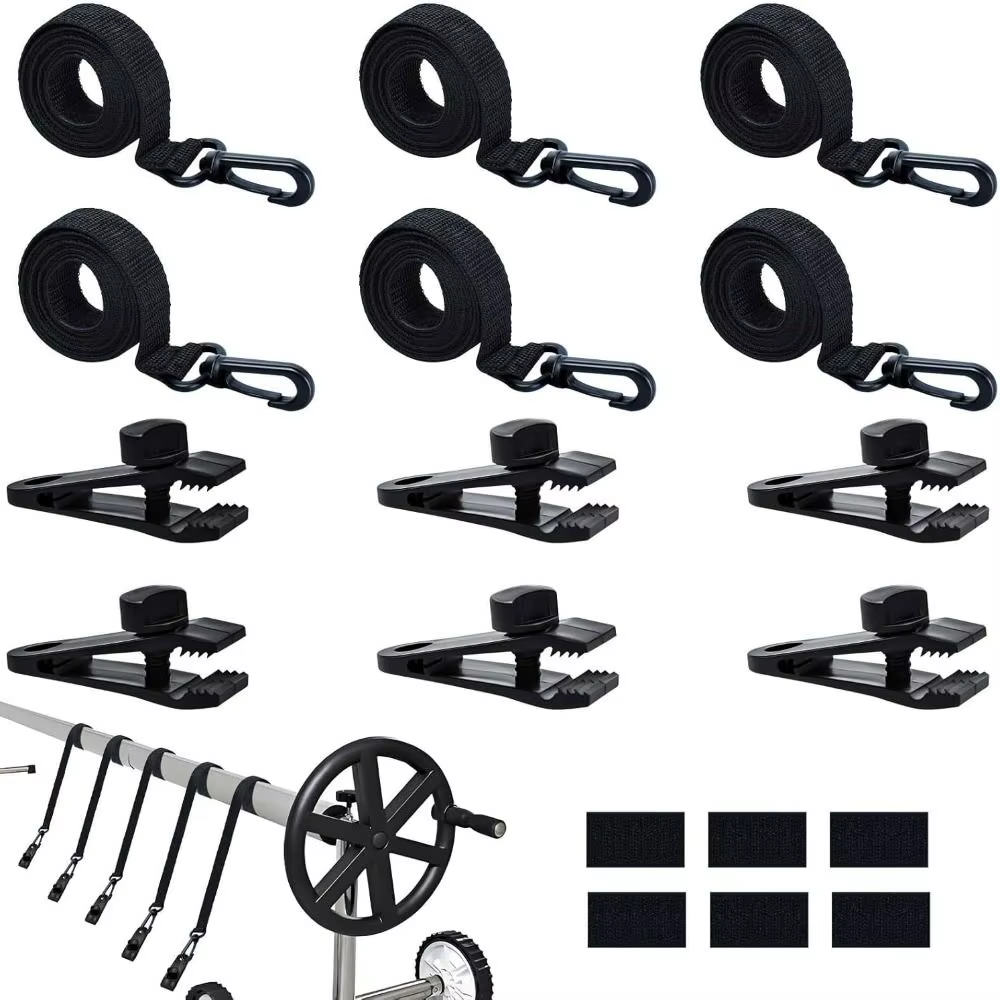 Kit d'attache robuste pour enrouleur de bâche solaire de piscine