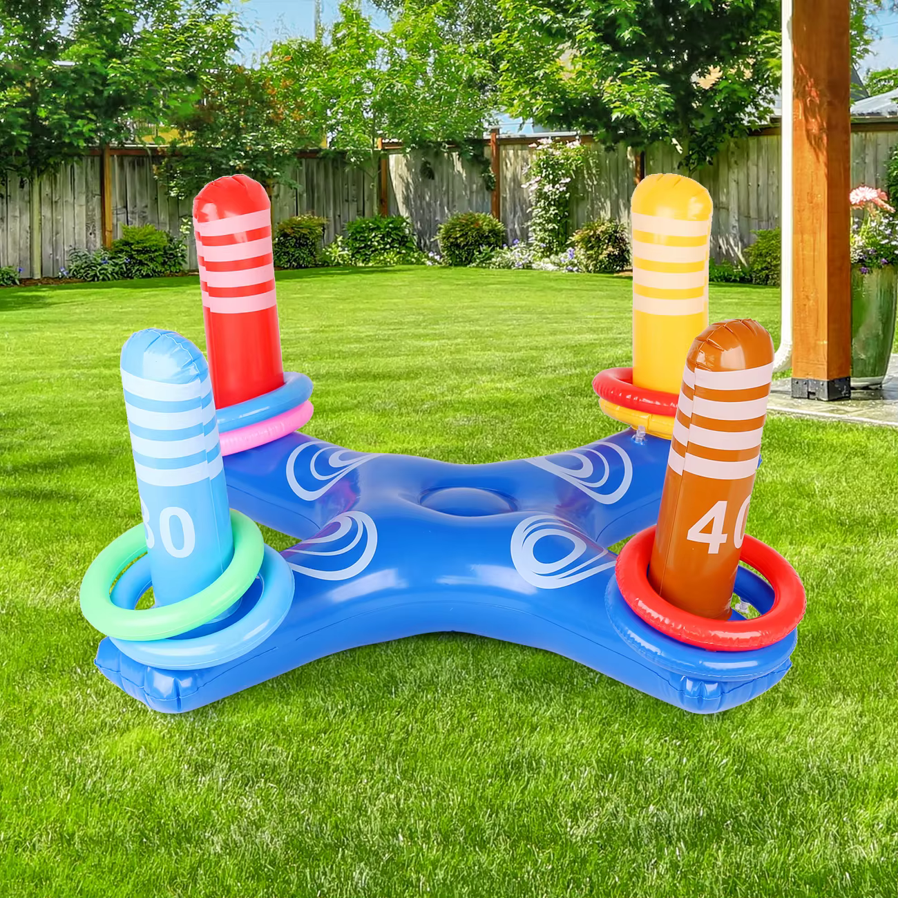 Jouets gonflables de jeux de lancer d'anneau de piscine