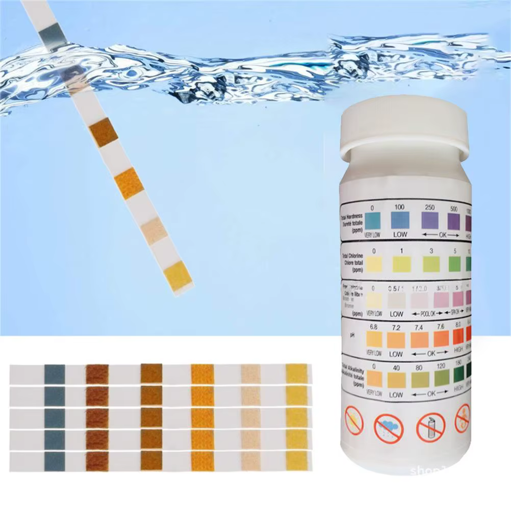 Bandelettes de Test de PH au chlore polyvalentes 5 en 1