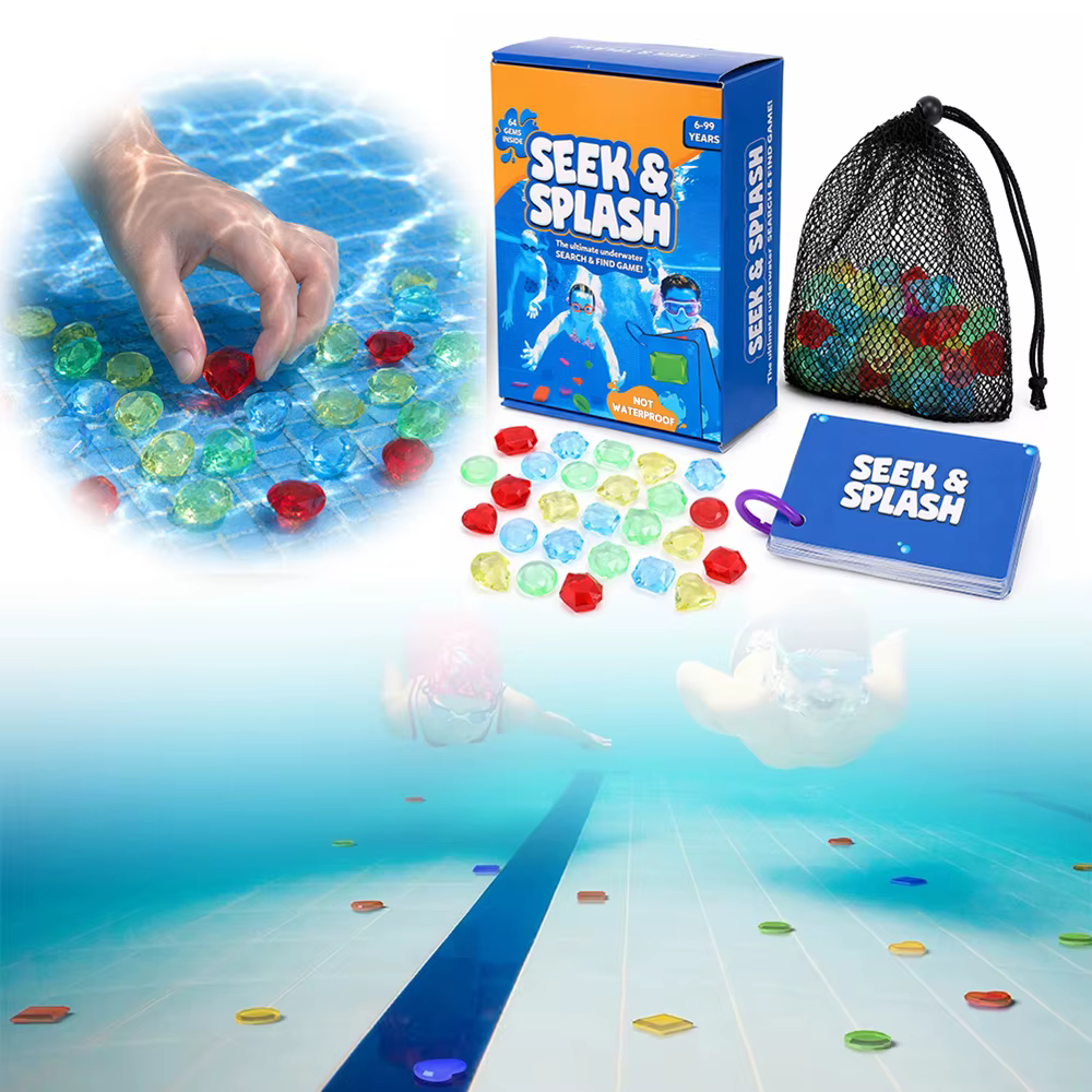 Jouets de piscine Skillmatics comprenant 64 pierres précieuses colorées