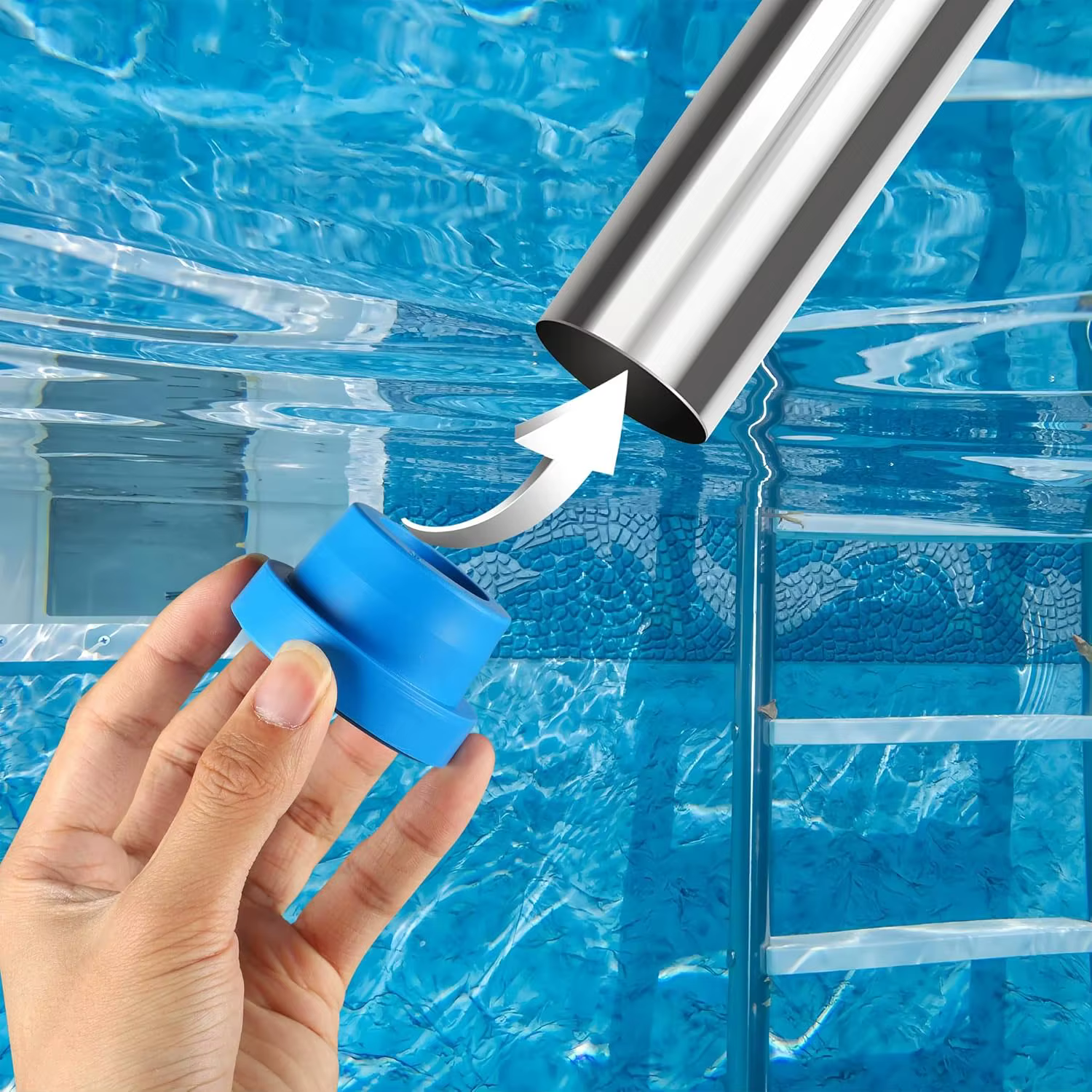 1/4 pièces Embouts en caoutchouc universels pour échelle de piscine enterrée