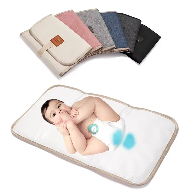 Tapis à langer imperméable à l'eau, tapis de jeu pour bébé, Portable, pliable, lavable, Compact, voyage
