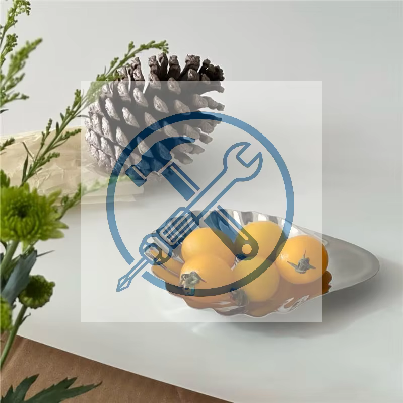 Assiette en acier inoxydable en forme de coquille, plat en métal pour fromage, Dessert, assiette de rangement de bijoux, plateau en métal, boîte à savon, décoration de Table