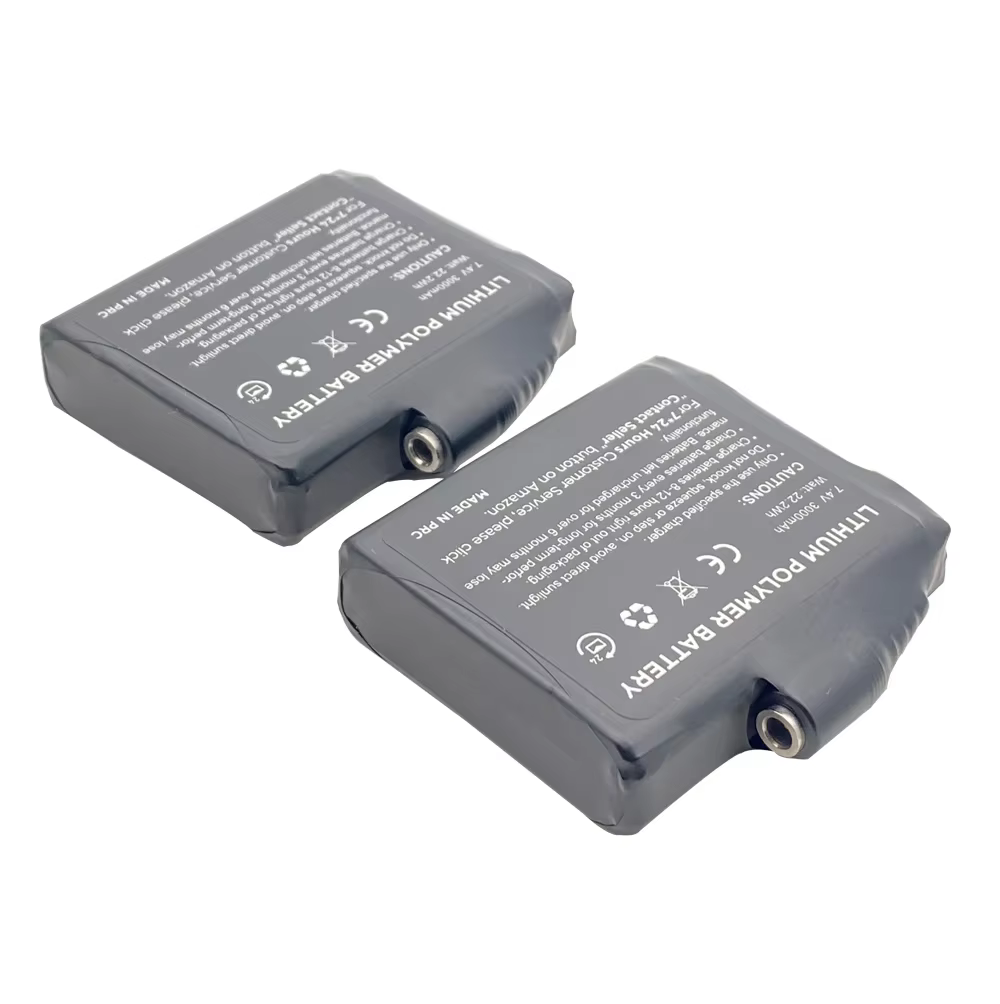 1-6 pièces gants chauffants batterie 7.4V 3000mah batterie au Lithium polymère pour gilet chauffant, chaussettes, batterie de chaleur antigel d'hiver