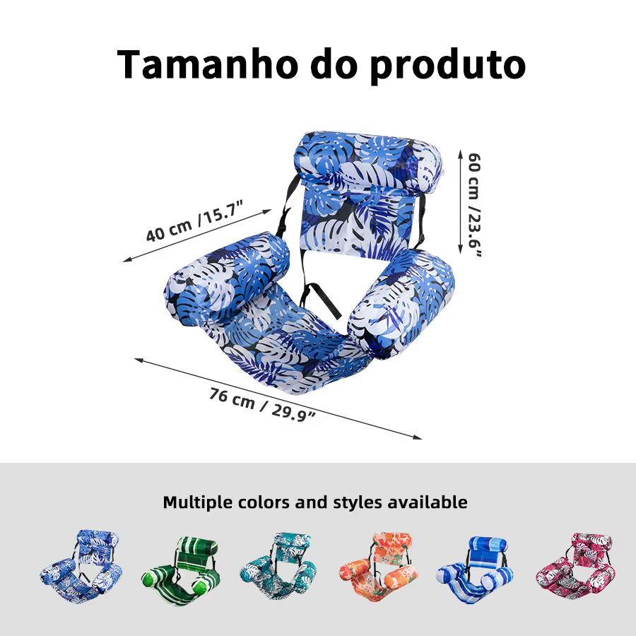 Chaise longue gonflable pliable pour piscine