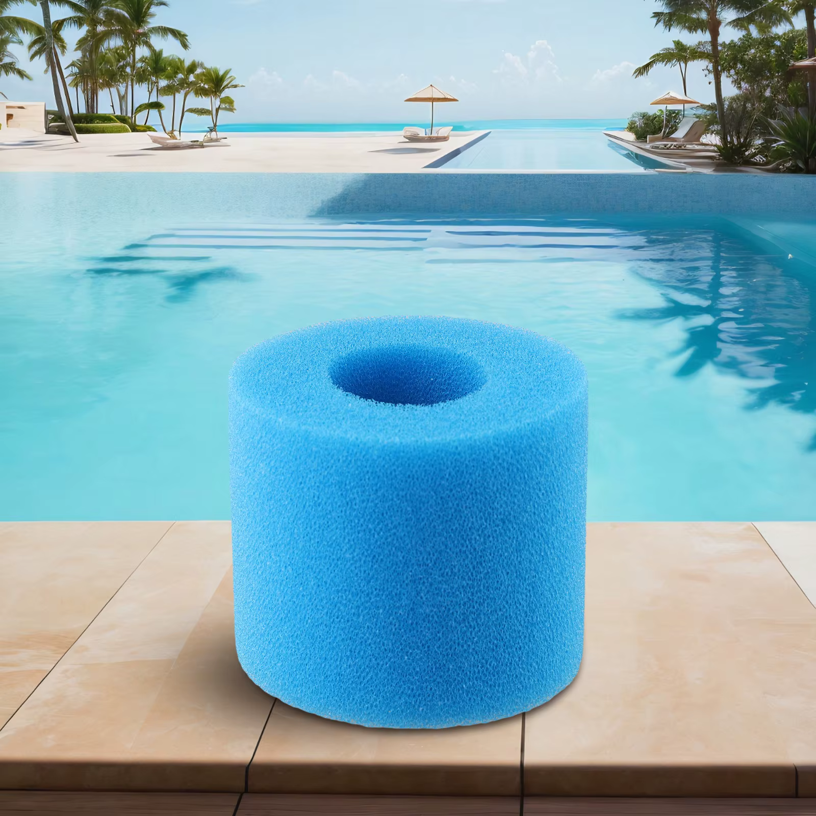 Filtre lavable pour piscine Intex Type -I/II/VI/D / Éponge nettoyante en mousse réutilisable / Cartouche filtrante pour