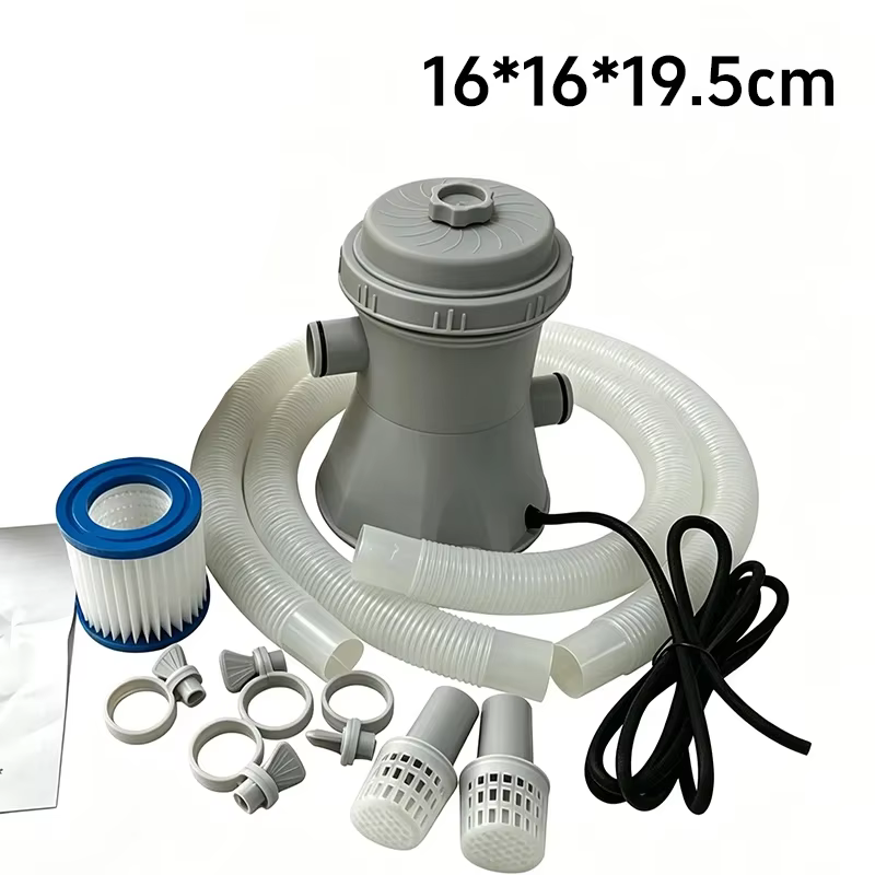 Pompe de circulation pour piscine de 300 gallons, système de filtration complet avec filtre à tuyau pour piscine gonflable hors sol
