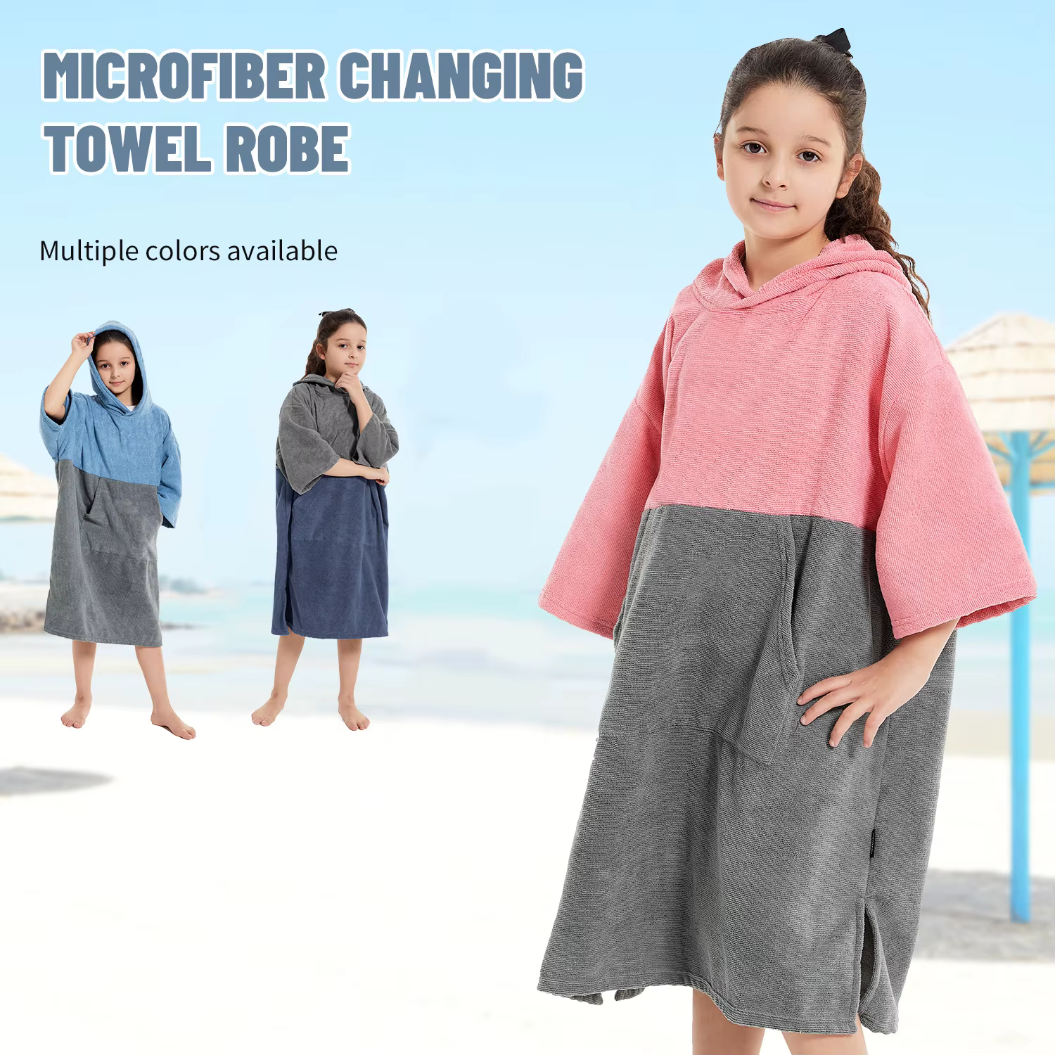 Robe à langer pour enfants: Poncho de surf absorbant à séchage rapide