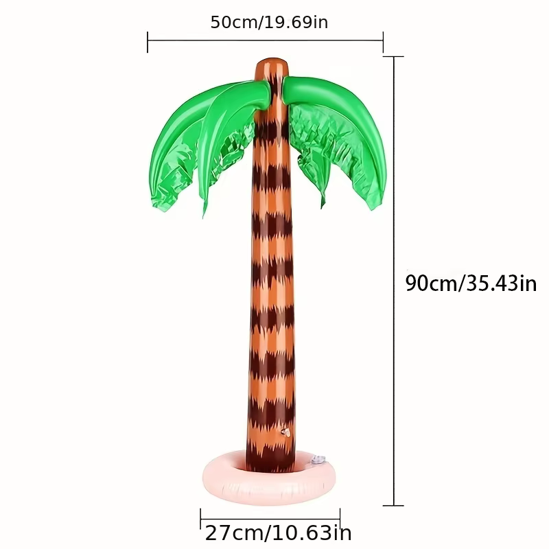 Cocotier gonflable 90cm/35.43 pouces, 1 pièce, palmier, piscine, plage, décoration de fête, accessoire
