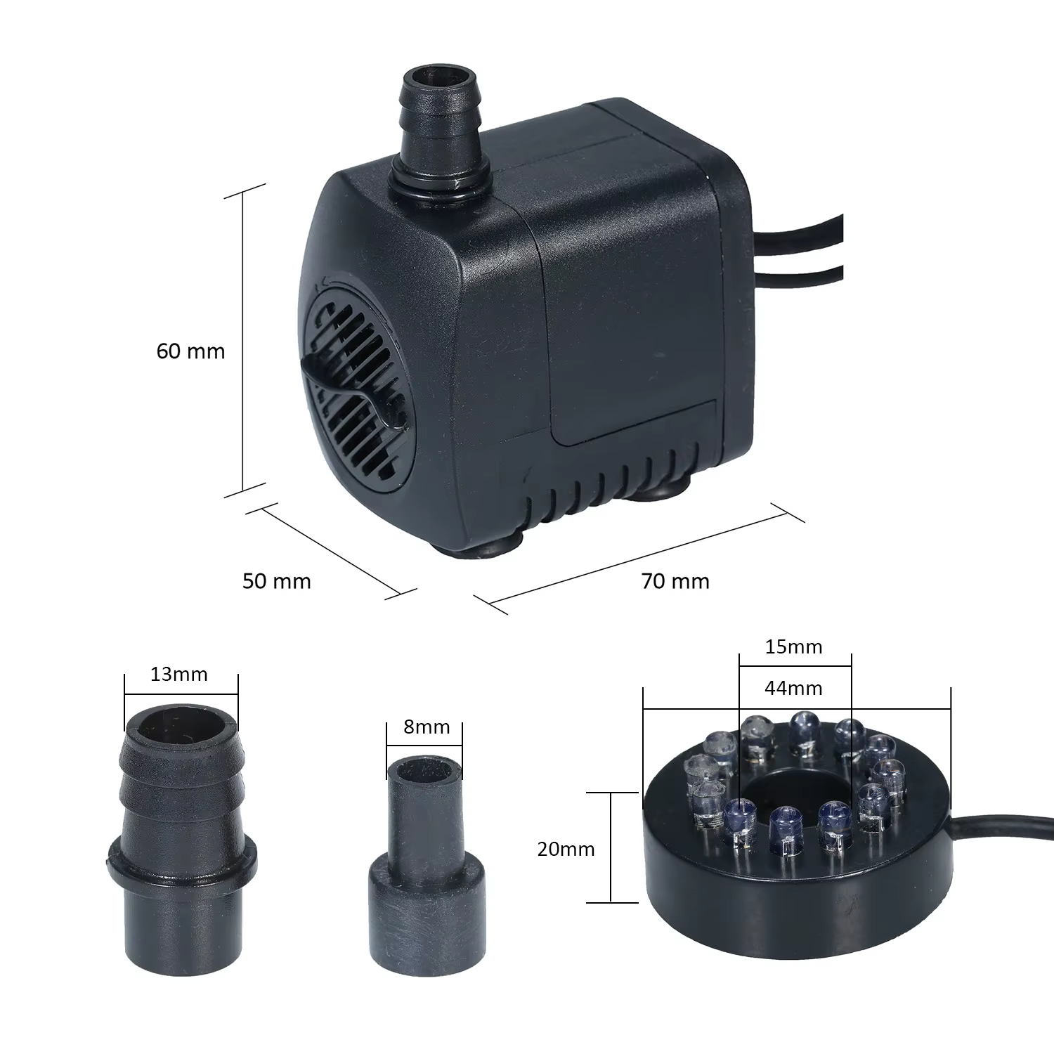 Pompe Submersible à lumière LED 800L/H