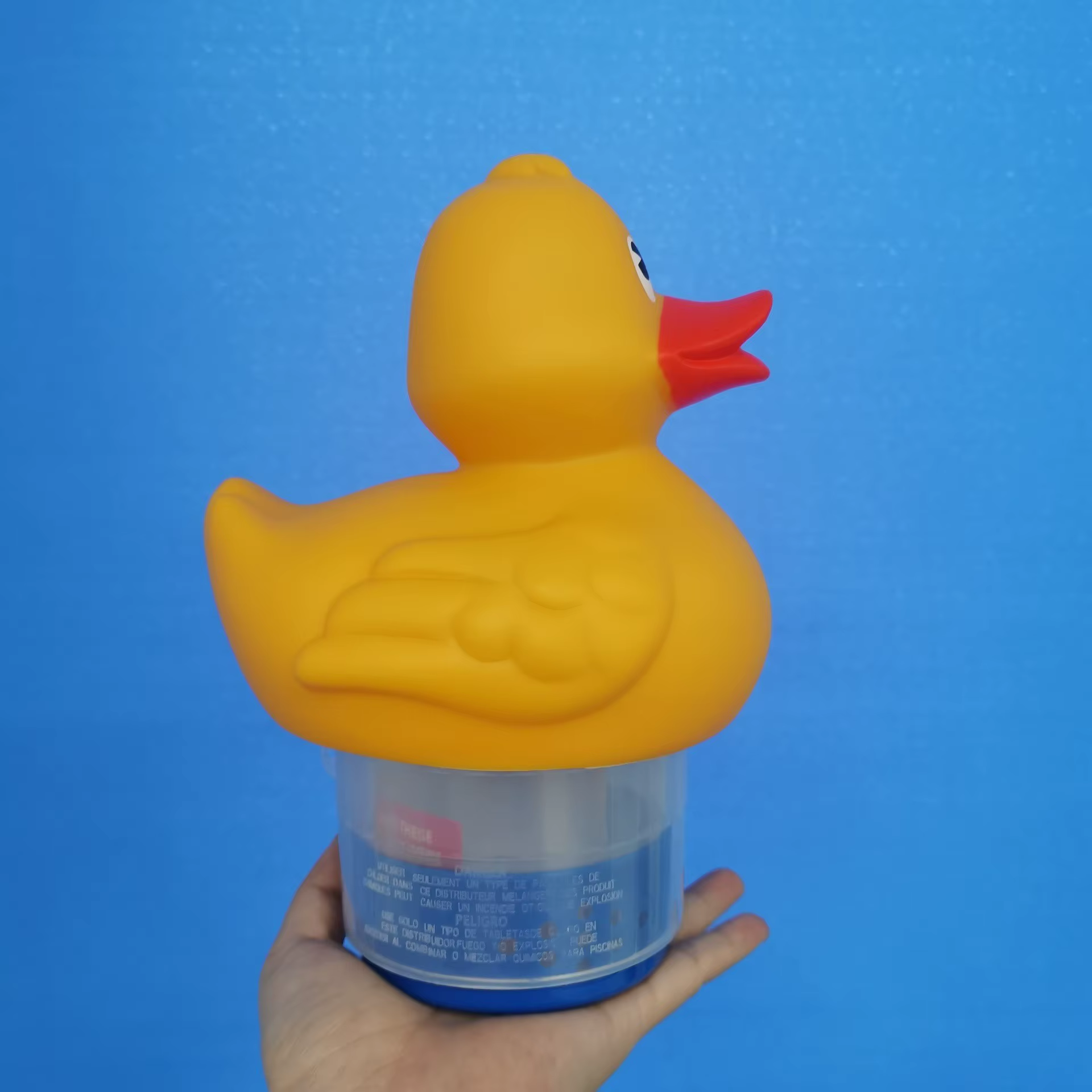 Distributeur de chlore flottant pour piscine (canard jaune)