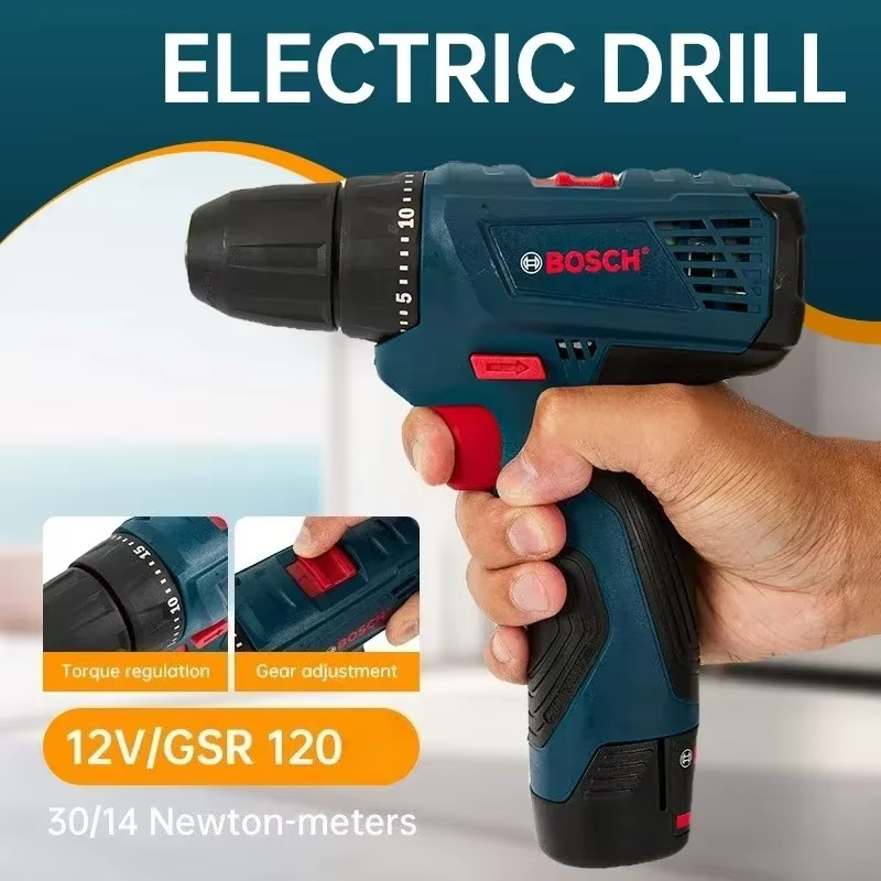 Perceuse sans fil Bosch GSR120 durable, haute efficacité, multifonctionnelle, outil électrique pour la maison