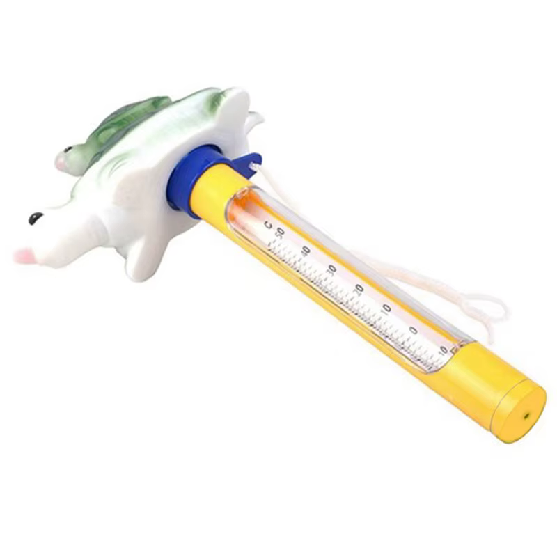 Thermomètre de piscine flottant en forme de tortue verte pour piscine