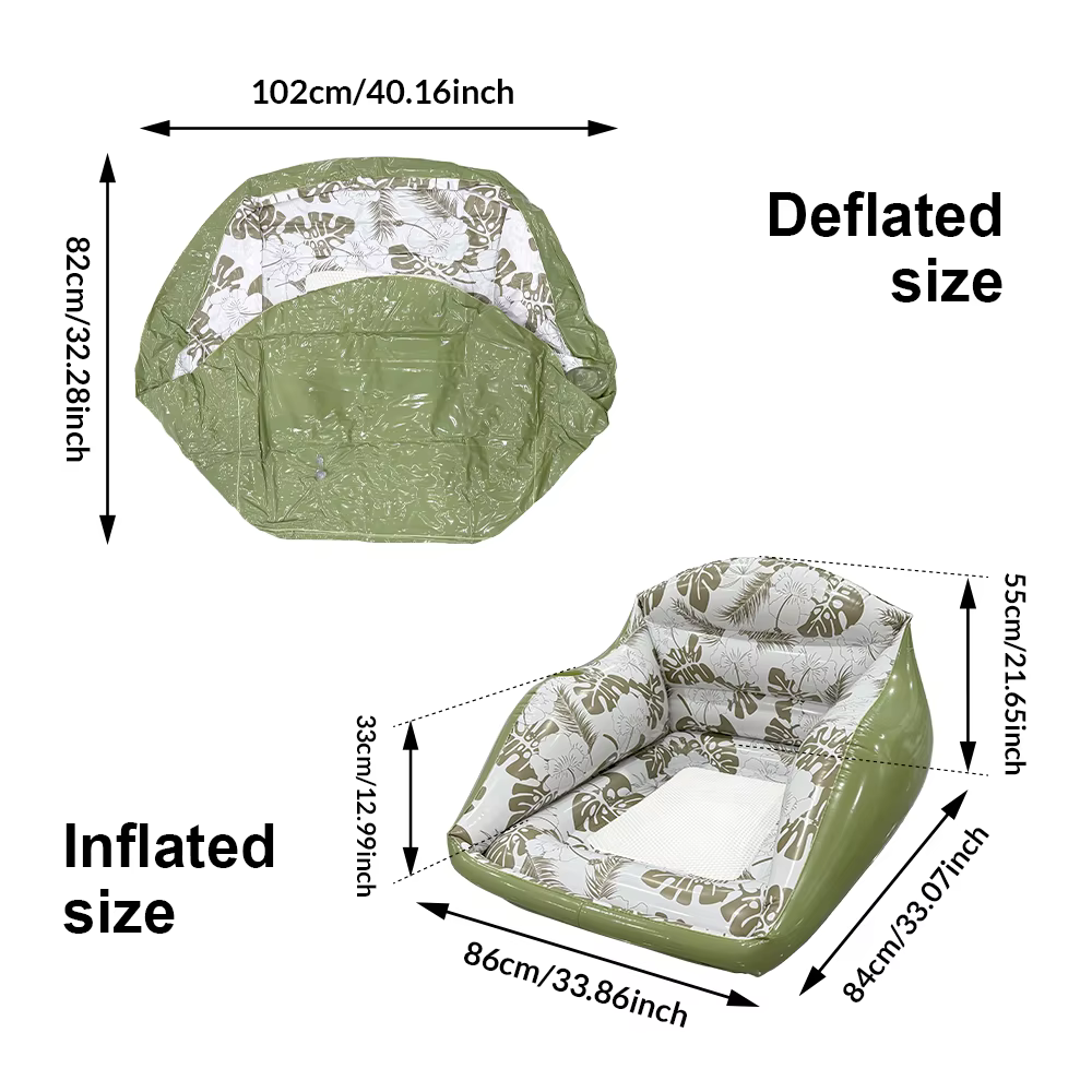 1 chaise longue gonflable flottante pour piscine