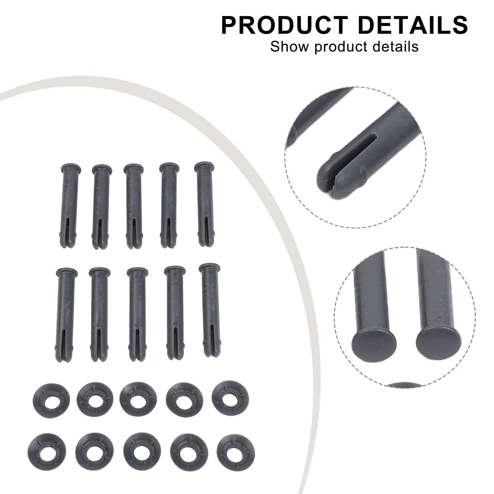 Jeu de broches et joints de remplacement de 60 mm de long pour piscines en acier ProforFor