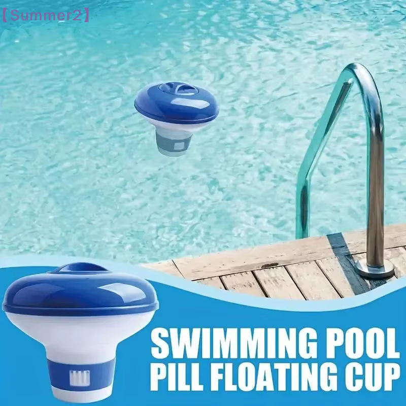 Distributeur de chlore flottant pour piscine de 5 pouces avec aérations à débit réglable et couvercle anti-fuite pour