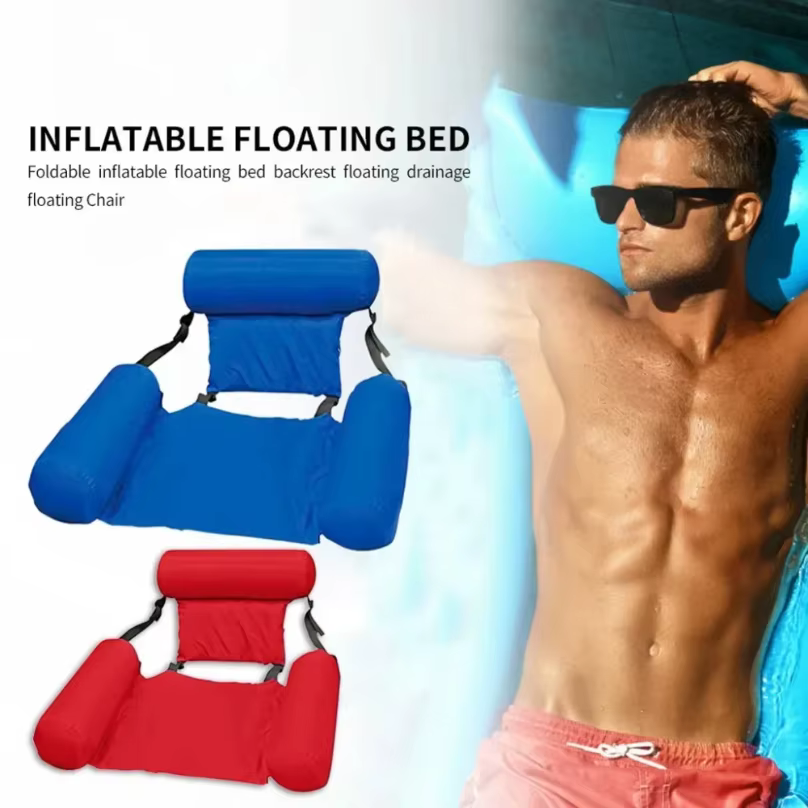 Nouveaux matelas gonflables accessoires de piscine d'eau hamac chaises longues flotteur