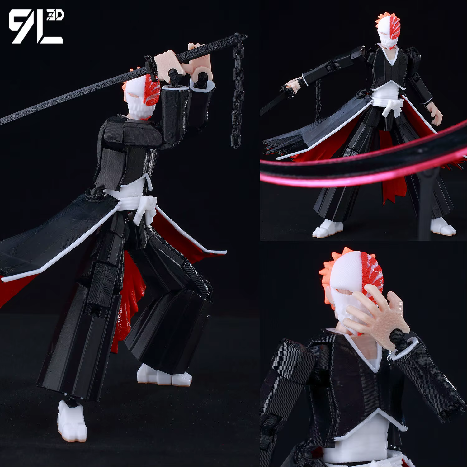 Ensemble de figurines d'action monstres d'anime 9L3D, figurine articulée T13 multi-points, impression 3D, Lucky 13 Ninja Narut Mahorage JJK, jouet