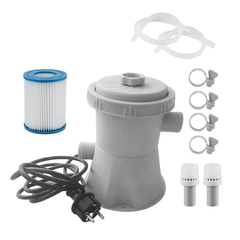 Pompe de filtration pour piscine FSTE-EU avec prise EU, 300 gallons, pour piscine hors sol, filtre à eau domestique, pompe de circulation pour nettoyage de piscine