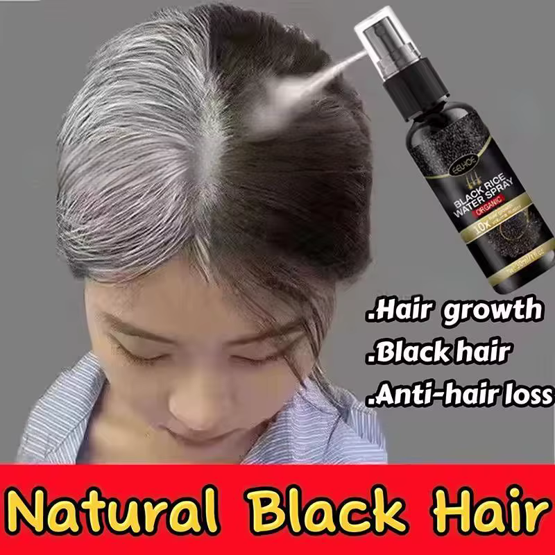 Sérum de traitement pour cheveux gris et blancs, couverture de cheveux blancs au noir, document naturel, spray de réparation, anti-perte, restauration de cheveux, soins capillaires sains