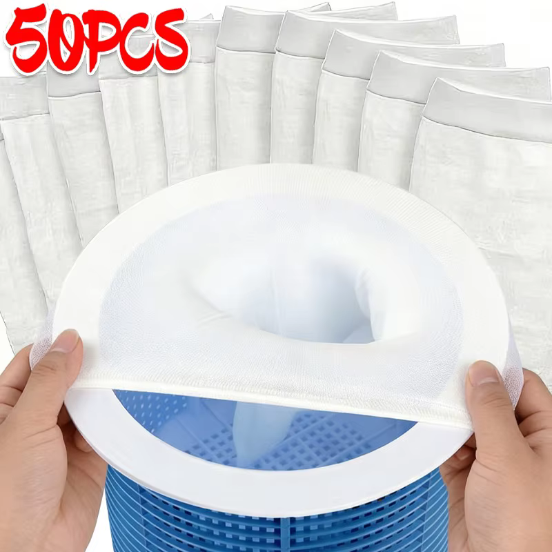 50/5x Chaussettes filtrantes en maille polyester pour paniers de piscine