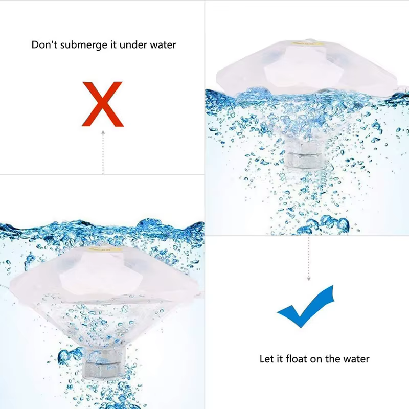 Lampe LED Flottante Colorée en Forme de Diamant