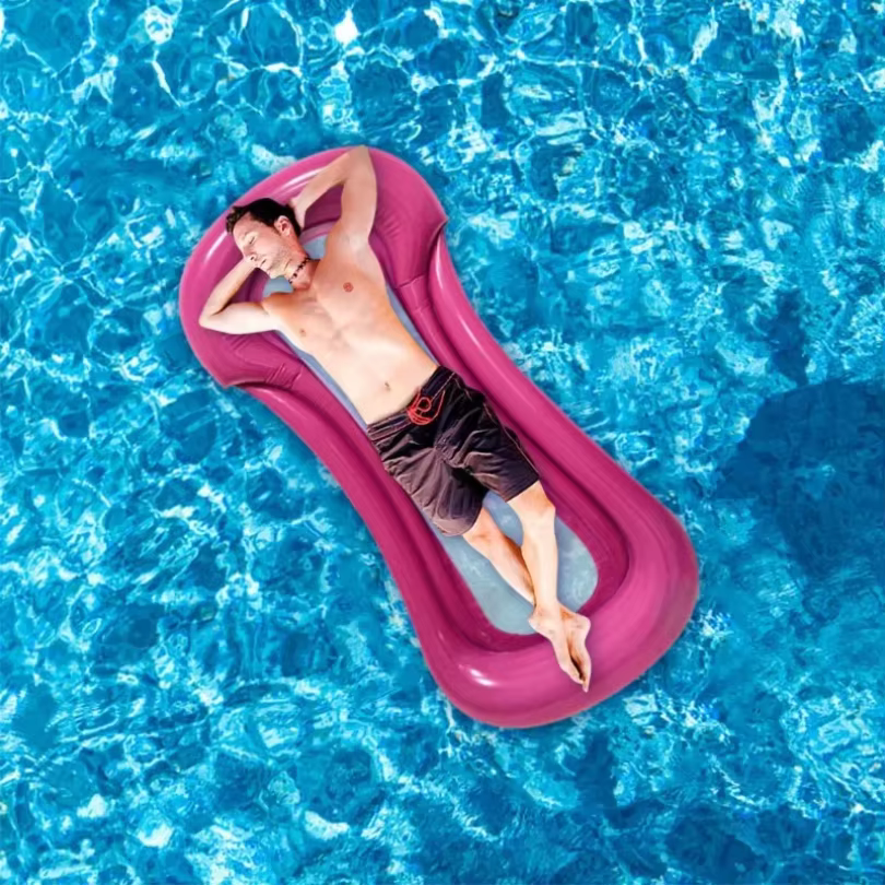 1 pièce Matelas gonflable flottant pliable et enroulable pour piscine